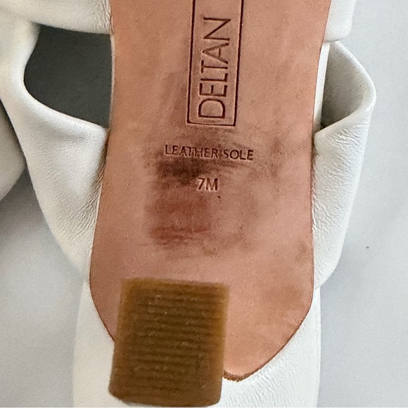DELTAN White Leather Bow Heeled Sandals | Women’s Size 7M - Picture 6 of 6